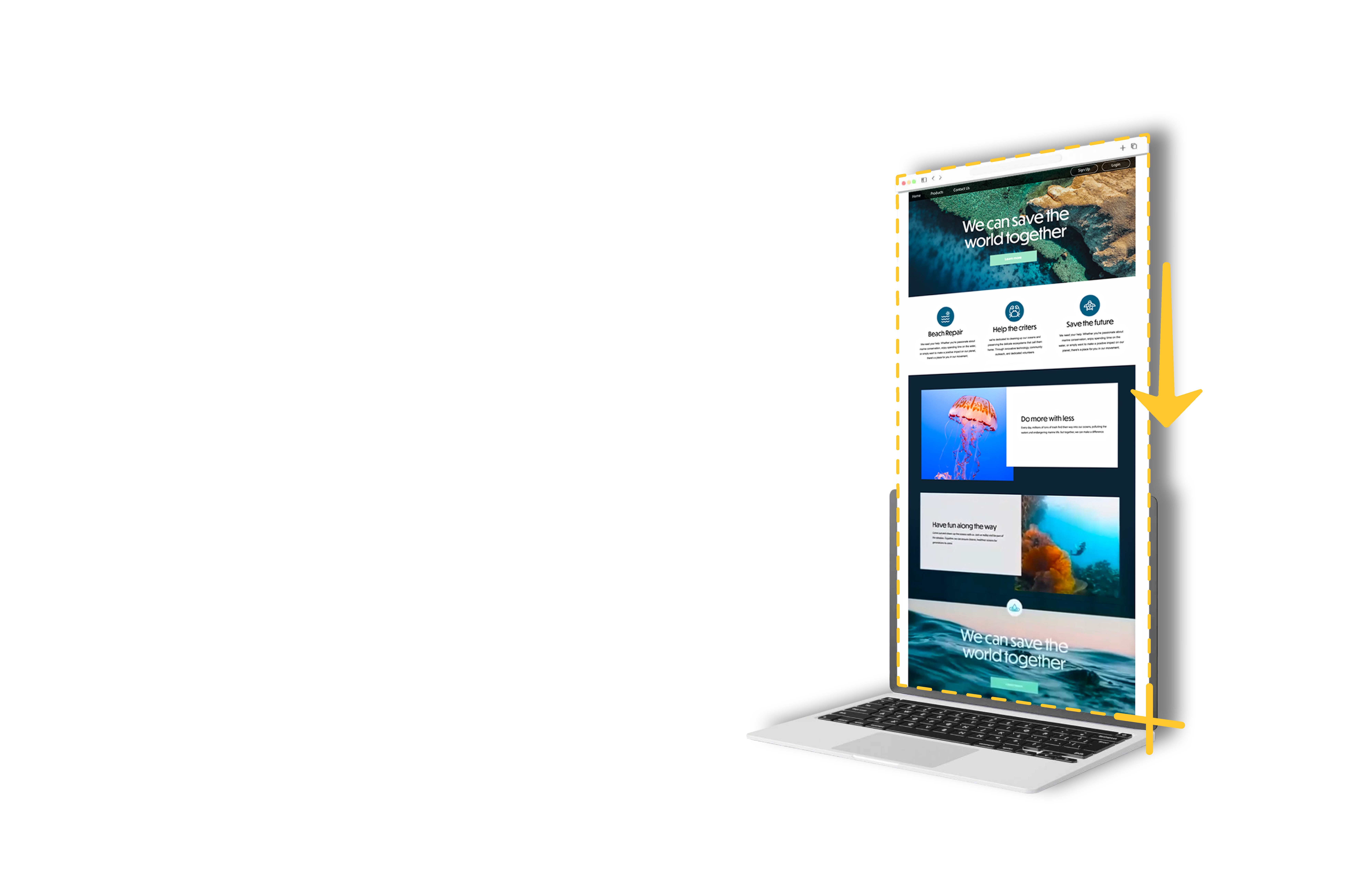 A laptop showing a screen capture from the Snagit tool